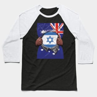 Israel Flag Australian Flag Ripped - Gift for Isreali From Israel Baseball T-Shirt